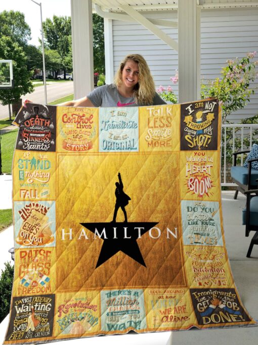 Buy Hamilton Quotes Poster Quilt Blanket & Quilt Bedding Set Ver 2