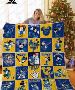 Buy H  St. Louis Blues +Mickey Quilt Blanket & Quilt Bedding Set