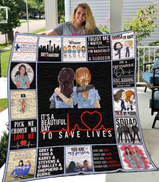 Buy Greys Anatomy It'S A Beautiful Day To Save Lives Quilt Blanket & Quilt Bedding Set Great Customized Blanket Gifts For Birthday Christmas Thanksgiving