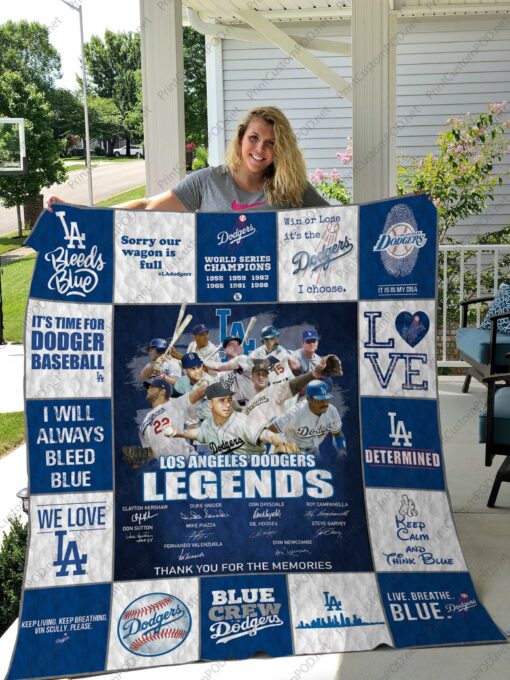 Buy H - Los Angeles Dodgers Legends Quilt Blanket & Quilt Bedding Set Ver 17