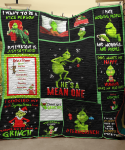 Buy Grinch Quilt Blanket & Quilt Bedding Set - Meteew