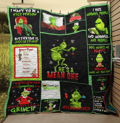 Buy Grinch Quilt Blanket & Quilt Bedding Set - Meteew