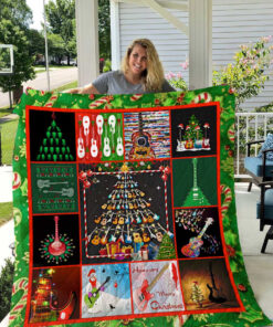 Buy Guitar Christmas Tree Quilt Blanket & Quilt Bedding Set Great Customized Blanket Gifts For Birthday Christmas Thanksgiving