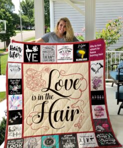 Buy Hair Stylist Love Is In The Hair Quilt Blanket & Quilt Bedding Set Great Customized Blanket Gifts For Birthday Christmas Thanksgiving