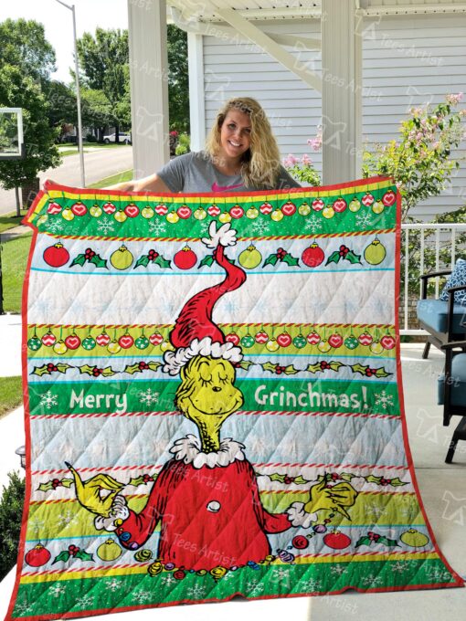 Buy Grinch Quilt Blanket & Quilt Bedding Set 02