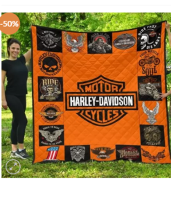 Buy Haley Davidson Quilt Blanket & Quilt Bedding Set