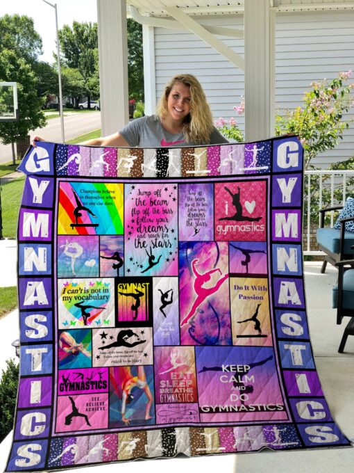 Buy Gymnastic Do It With Paasion Quilt Blanket & Quilt Bedding Set Great Customized Blanket Gifts For Birthday Christmas Thanksgiving