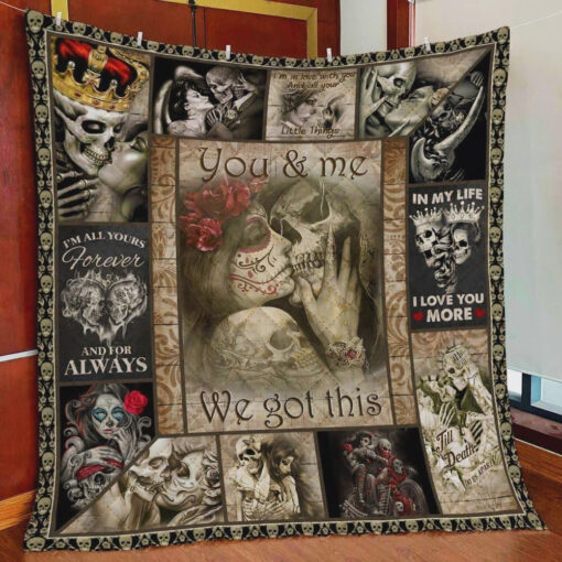 Buy Halloween Skull In My Life I Love You More Quilt Blanket & Quilt Bedding Set Great Customized Blanket Gifts For Birthday Christmas Thanksgiving