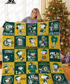 Buy H  Oakland Athletics+ Snoopy Quilt Blanket & Quilt Bedding Set Ver Sp