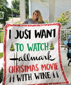 Buy Hallmark Christmas And Wine Lovers Quilt Blanket & Quilt Bedding Set