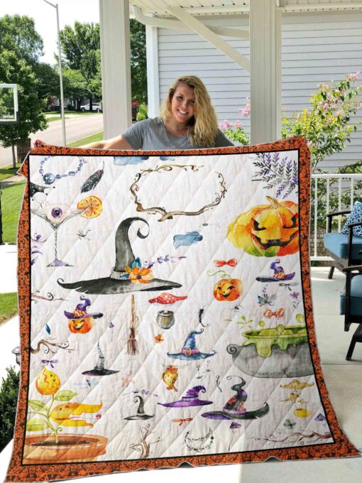 Buy Halloween Icon Quilt Blanket & Quilt Bedding Set Great Customized Blanket Gifts For Birthday Christmas Thanksgiving