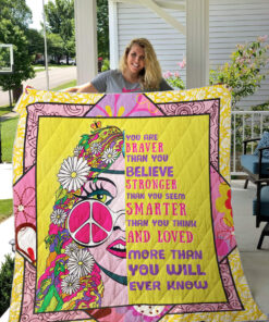 Buy Hippie You Are Braver Than You Believe Quilt Blanket & Quilt Bedding Set Great Customized Gifts For Birthday Christmas Thanksgiving Perfect Gifts For Hippie