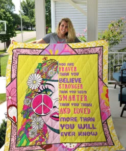Buy Hippie You Are Braver Than You Believe Quilt Blanket & Quilt Bedding Set Great Customized Gifts For Birthday Christmas Thanksgiving Perfect Gifts For Hippie