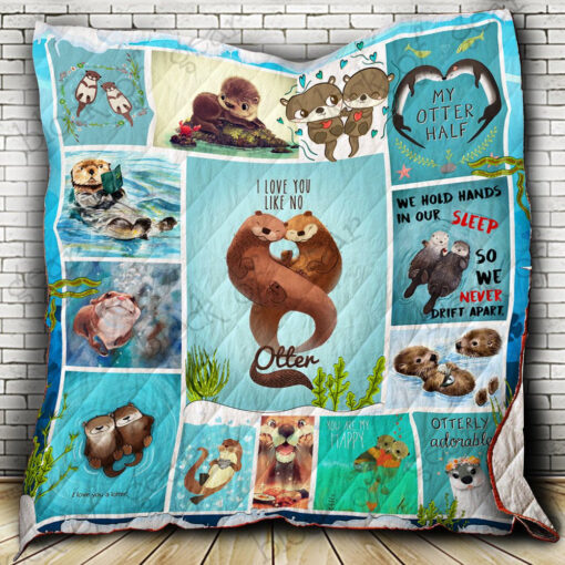 Buy I Love You Like No Otter Quilt Blanket & Quilt Bedding Set Great Customized Blanket Gifts For Birthday Christmas Thanksgiving