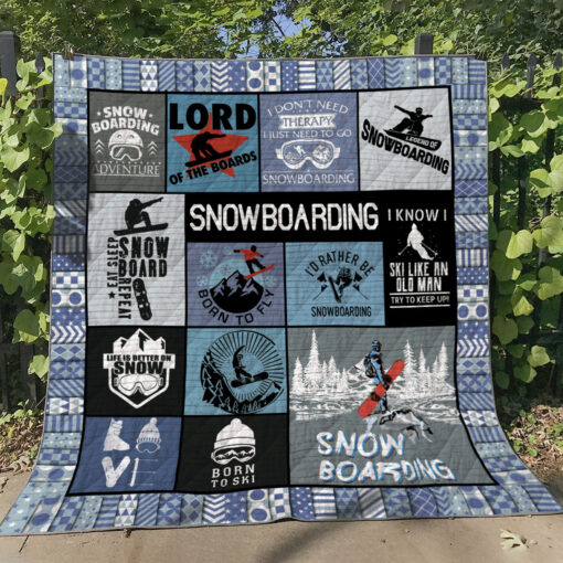 Buy I'D Rather Be Snowboarding Quilt Blanket & Quilt Bedding Set Great Customized Blanket Gifts For Birthday Christmas Thanksgiving