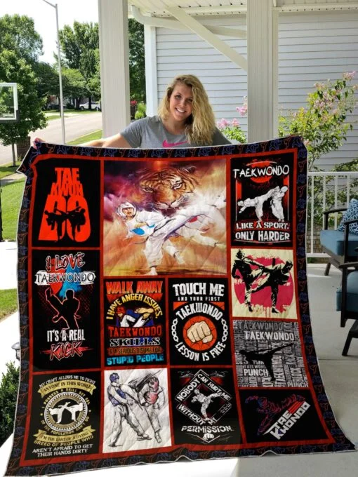 Buy I Love Taekwondo Like A Sport Only Harder Quilt Blanket & Quilt Bedding Set Great Customized Gifts For Birthday Christmas Thanksgiving Perfect Gifts For Taekwondo Lover