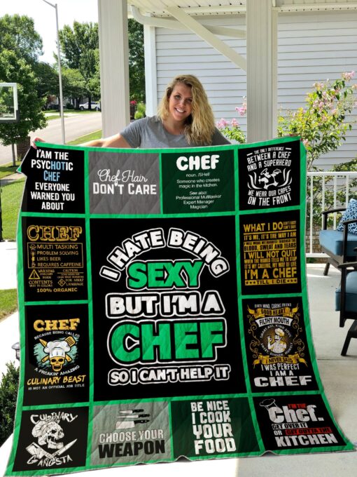 Buy I Hate Being Sexy But I'M A Chef So I Can'T Help It Quilt Blanket & Quilt Bedding Set Great Customized Blanket Gifts For Birthday Christmas Thanksgiving