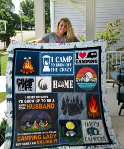 Buy I Love Camping Quilt Blanket & Quilt Bedding Set Great Customized Blanket Gifts For Birthday Christmas Thanksgiving