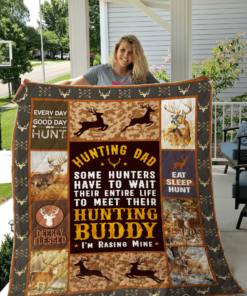 Buy Hunting Dad I'M Raising Mine Quilt Blanket & Quilt Bedding Set Great Customized Gifts For Birthday Christmas Thanksgiving Perfect Gifts For Hunting Lover