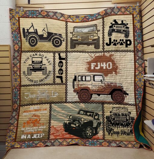 Buy Jeep You Can Go Fast But I Can Go Anywhere Quilt Blanket & Quilt Bedding Set Great Customized Blanket Gifts For Birthday Christmas Thanksgiving