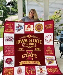 Buy Iowa State Cyclones Quilt Blanket & Quilt Bedding Set 01