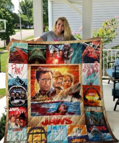 Buy Jaws Poster Quilt Blanket & Quilt Bedding Set