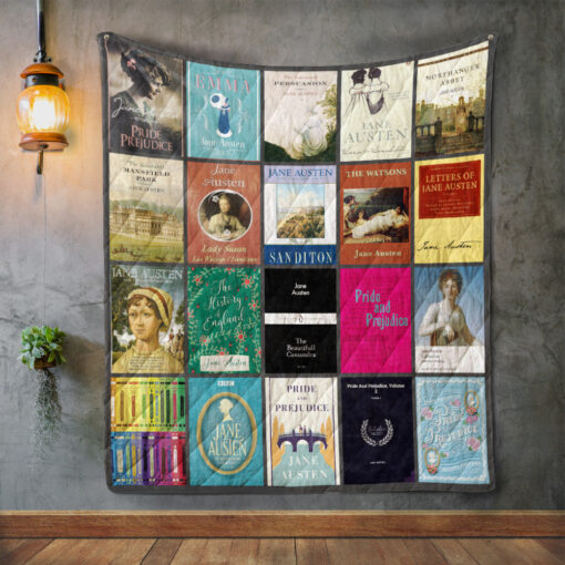 Buy Jane Austen Books Quilt Blanket & Quilt Bedding Set