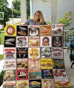 Buy Indian Motorcycle Quilt Blanket & Quilt Bedding Set Great Customized Blanket Gifts For Birthday Christmas Thanksgiving