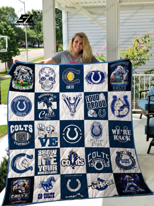 Buy Indianapolis Colts Quilt Blanket & Quilt Bedding Set 02 - Meteew