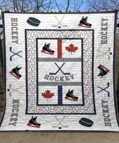 Buy Ice Hockey Maple Leaf Quilt Blanket & Quilt Bedding Set Great Customized Gifts For Birthday Christmas Thanksgiving Perfect Gifts For Ice Hockey Lover