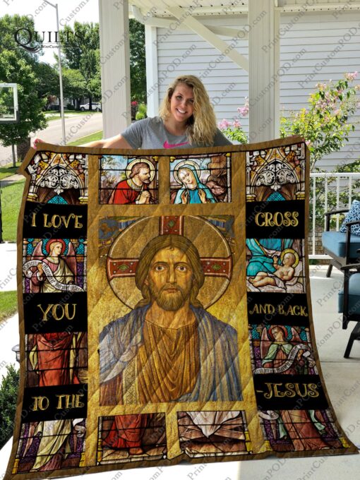 Buy Jesus Love You To The Cross And Back Quilt Blanket & Quilt Bedding Set Great Customized Gifts For Birthday Christmas Thanksgiving Perfect Gifts For Jesus Lover