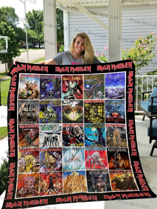 Buy Iron Maiden Albums Cover Poster Quilt Blanket & Quilt Bedding Set Ver 2