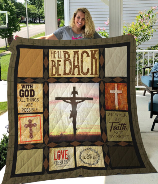 Buy Jesus Walk By Faith Quilt Blanket & Quilt Bedding Set Great Customized Gifts For Birthday Christmas Thanksgiving Perfect Gifts For Jesus Lover