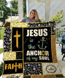 Buy Jesus Is The Anchor Sunflower Quilt Blanket & Quilt Bedding Set Great Customized Gifts For Birthday Christmas Thanksgiving Perfect Gifts For Jesus Lover