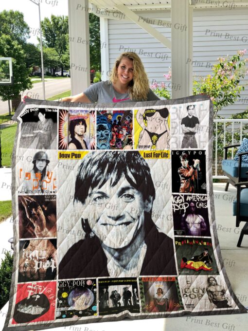 Buy Iggy Pop Albums Cover Poster Quilt Blanket & Quilt Bedding Set