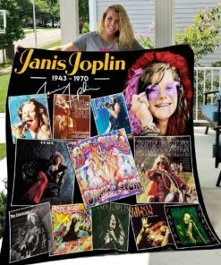 Buy Janis Joplin Vr1 New Quilt Blanket & Quilt Bedding Set