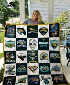 Buy Jacksonville Jaguars Quilt Blanket & Quilt Bedding Set 02