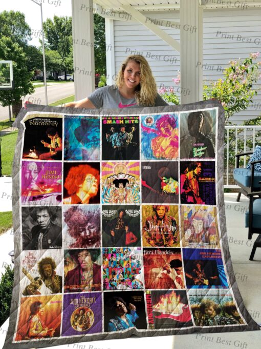 Buy Jimi Hendrix Albums Cover Poster Quilt Blanket & Quilt Bedding Set Ver 2