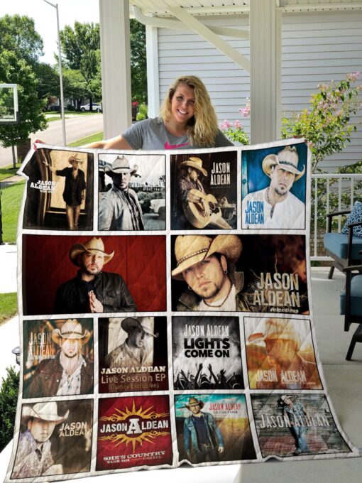 Buy Jason Aldean Albums Quilt Blanket & Quilt Bedding Set 02