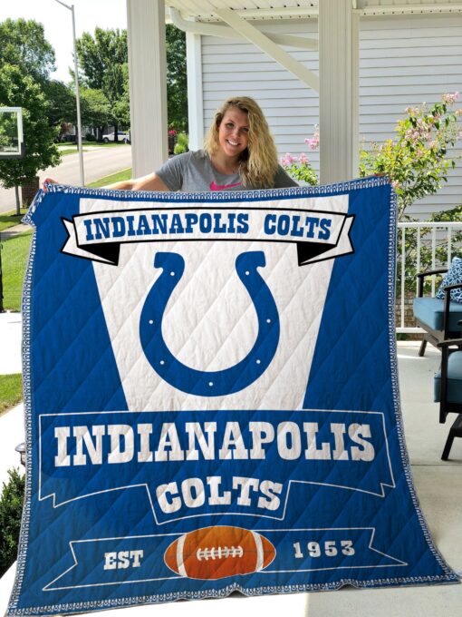 Buy Indianapolis Colts Quilt Blanket & Quilt Bedding Set 03