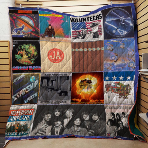 Buy Jefferson Airplane Best Albums Quilt Blanket & Quilt Bedding Set For Fans