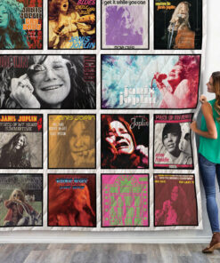 Buy Janis Joplin Singles Albums Quilt Blanket & Quilt Bedding Set 02