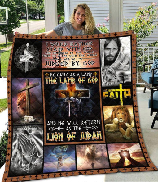 Buy Jesus Christ He Came As The Lamb The Lamb Of God And He Will Return As The Lion Of Judah Quilt Blanket & Quilt Bedding Set Great Customized Blanket Gifts For Birthday Christmas Thanksgiving