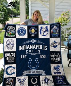 Buy Indianapolis Colts Quilt Blanket & Quilt Bedding Set 01 - Meteew