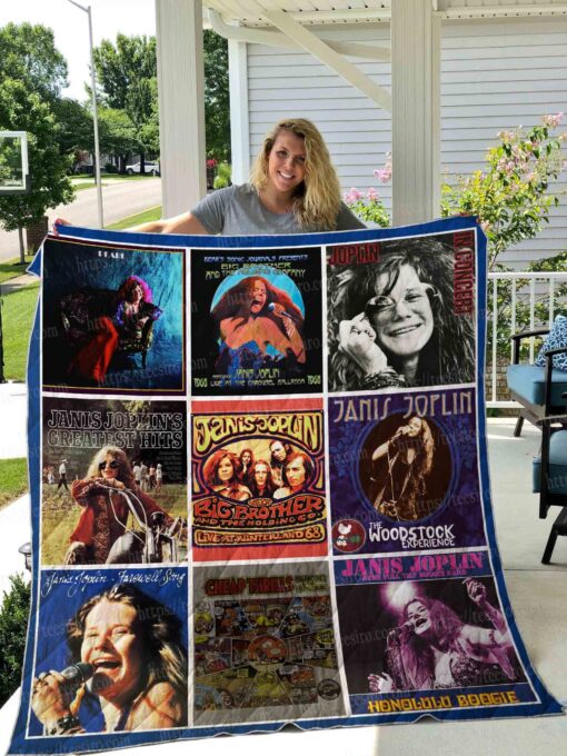 Buy Janis Joplin Albums Quilt Blanket & Quilt Bedding Set 01