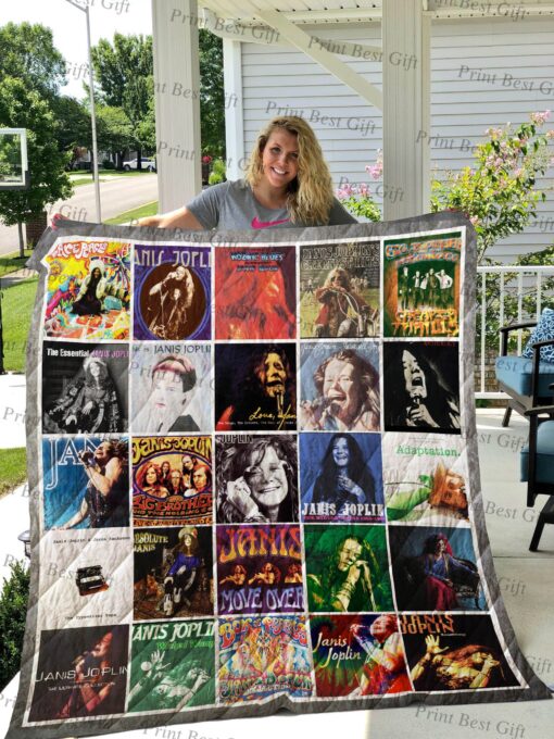 Buy Janis Joplin Albums Cover Poster Quilt Blanket & Quilt Bedding Set Ver 6