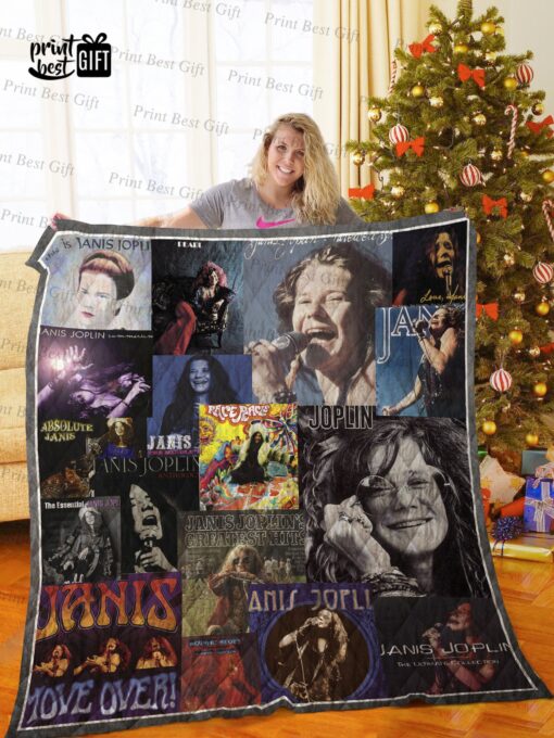 Buy Janis Joplin Albums Cover Poster Quilt Blanket & Quilt Bedding Set Ver 7