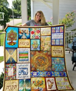 Buy Jewish Blessings Quilt Blanket & Quilt Bedding Set Great Customized Blanket Gifts For Birthday Christmas Thanksgiving