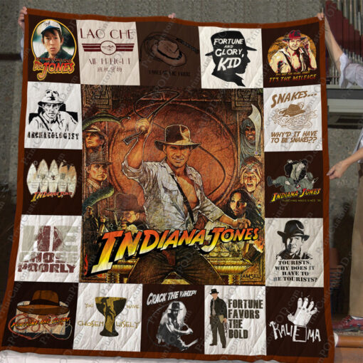 Buy Indiana Jones T-Shirt Quilt Blanket & Quilt Bedding Set