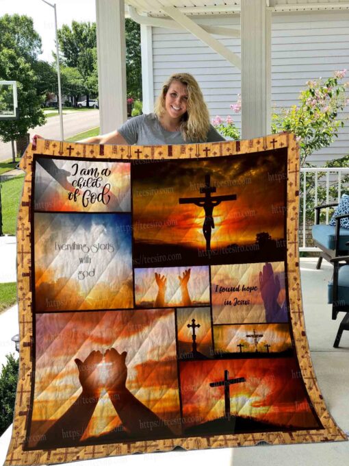 Buy Jesus I Am A Child Of God Quilt Blanket & Quilt Bedding Set Great Customized Gifts For Birthday Christmas Thanksgiving Perfect Gifts For Jesus Lover